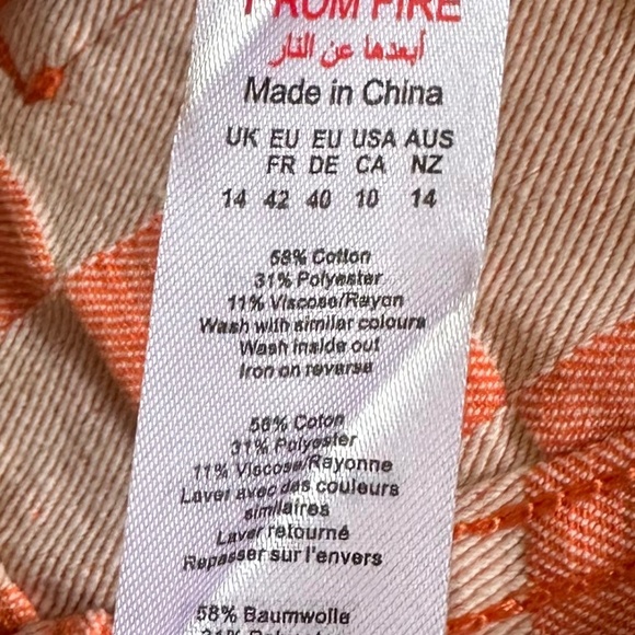 NASTY GAL High Waist Checkerboard Shorts in Orange - Picture 7 of 9